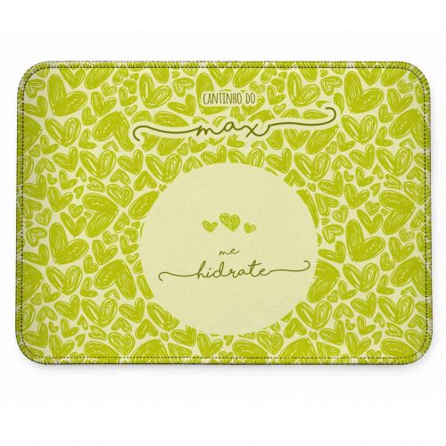 Tapete Individual Antiderrapante Personalizado para Comedouro ou Bebedouro - Três Corações