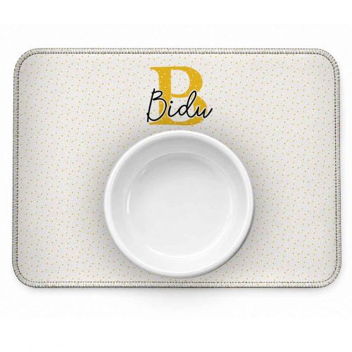 Tapete Individual Antiderrapante Personalizado Monograma - Escolha a Cor