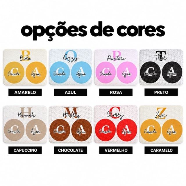 Tapete Individual Antiderrapante Personalizado Monograma - Escolha a Cor