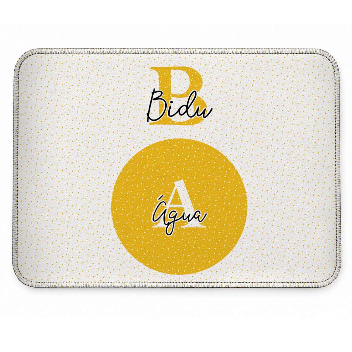 Tapete Individual Antiderrapante Personalizado Monograma - Escolha a Cor