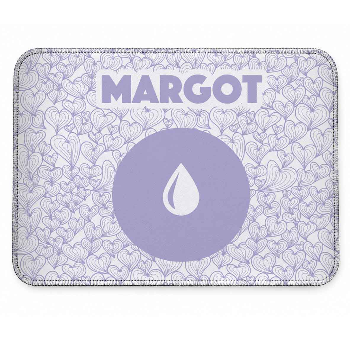 Tapete Individual Antiderrapante Personalizado - Mar de Corações | Escolha a Cor