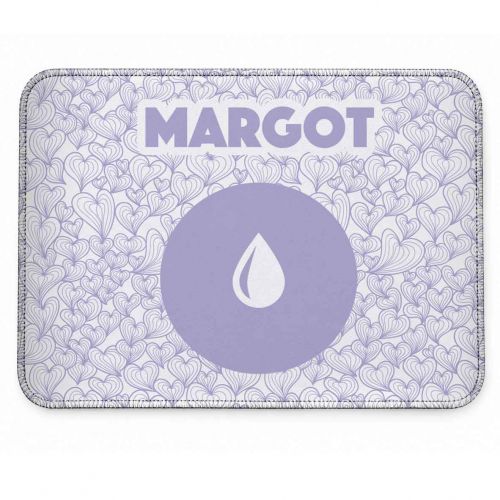 Tapete Individual Antiderrapante Personalizado - Mar de Corações | Escolha a Cor