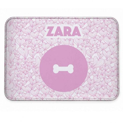 Tapete Individual Antiderrapante Personalizado - Mar de Corações | Escolha a Cor