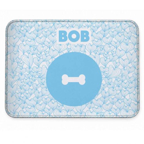 Tapete Individual Antiderrapante Personalizado - Mar de Corações | Escolha a Cor