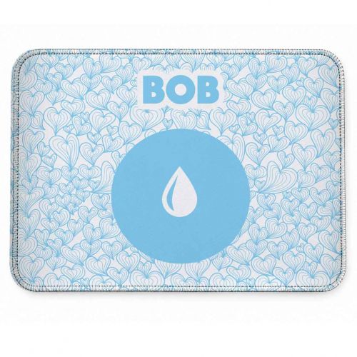 Tapete Individual Antiderrapante Personalizado - Mar de Corações | Escolha a Cor