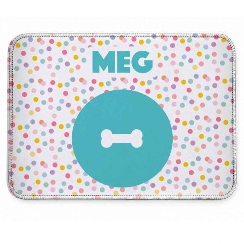 Tapete Individual Antiderrapante Personalizado para Comedouro ou Bebedouro ? Confetes