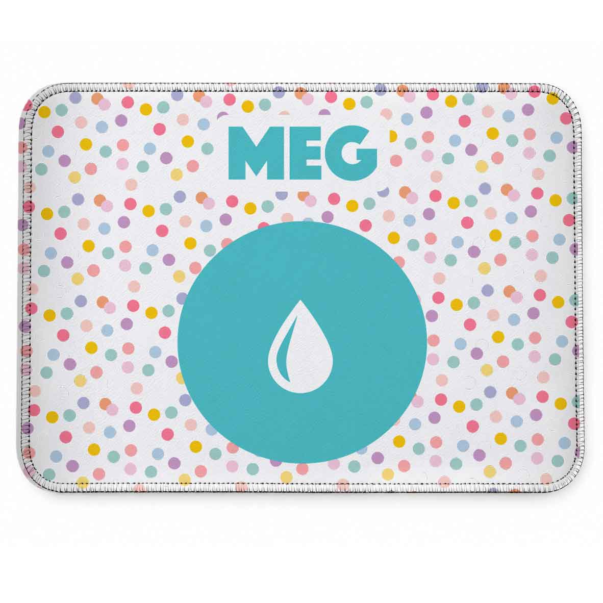 Tapete Individual Antiderrapante Personalizado para Comedouro ou Bebedouro ? Confetes