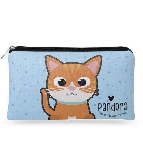 Necessaire Personalizada Gato Laranja