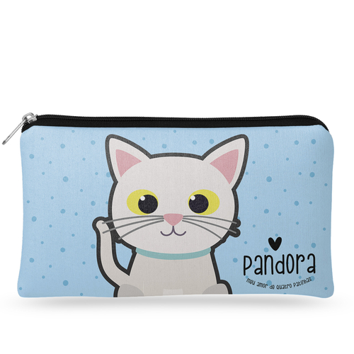 Necessaire Personalizada Gato Branco