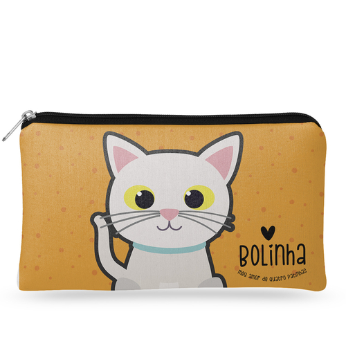 Necessaire Personalizada Gato Branco