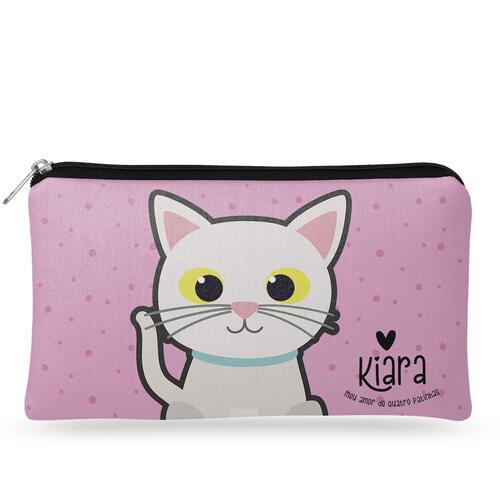 Necessaire Personalizada Gato Branco