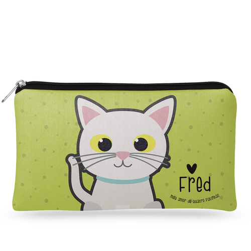 Necessaire Personalizada Gato Branco