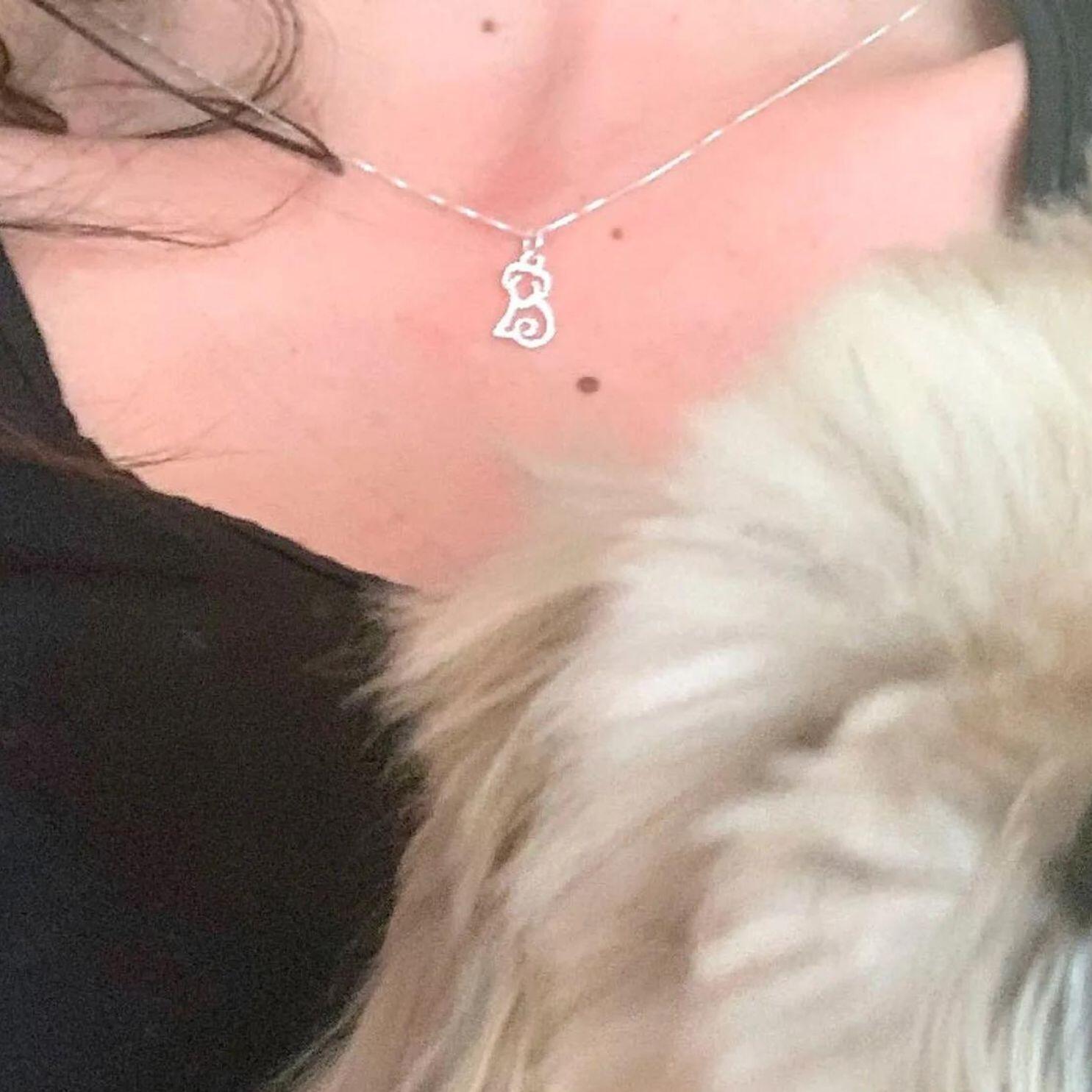 Pingente Vazado para Mãe de Cachorro - Prata 925