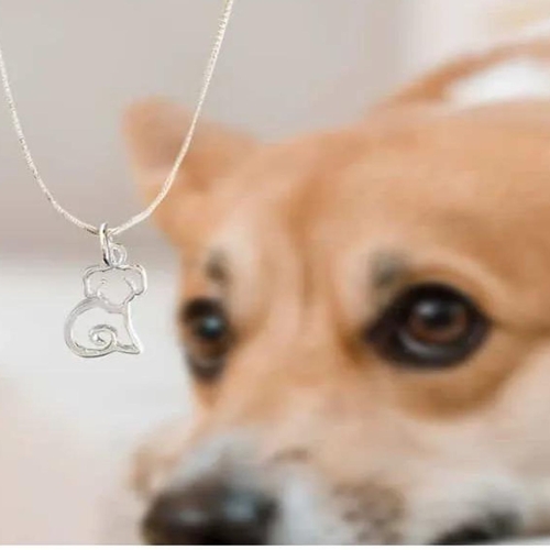 Pingente Vazado para Mãe de Cachorro - Prata 925