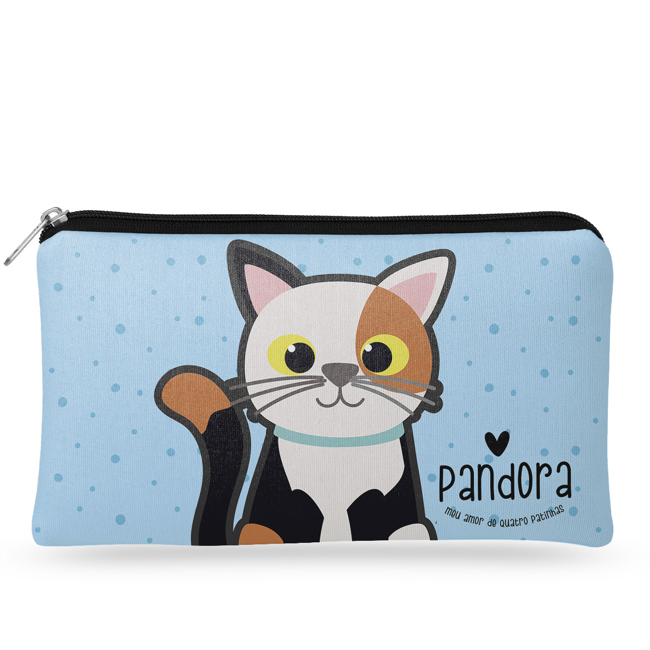 Necessaire Personalizada Gato Tricolor