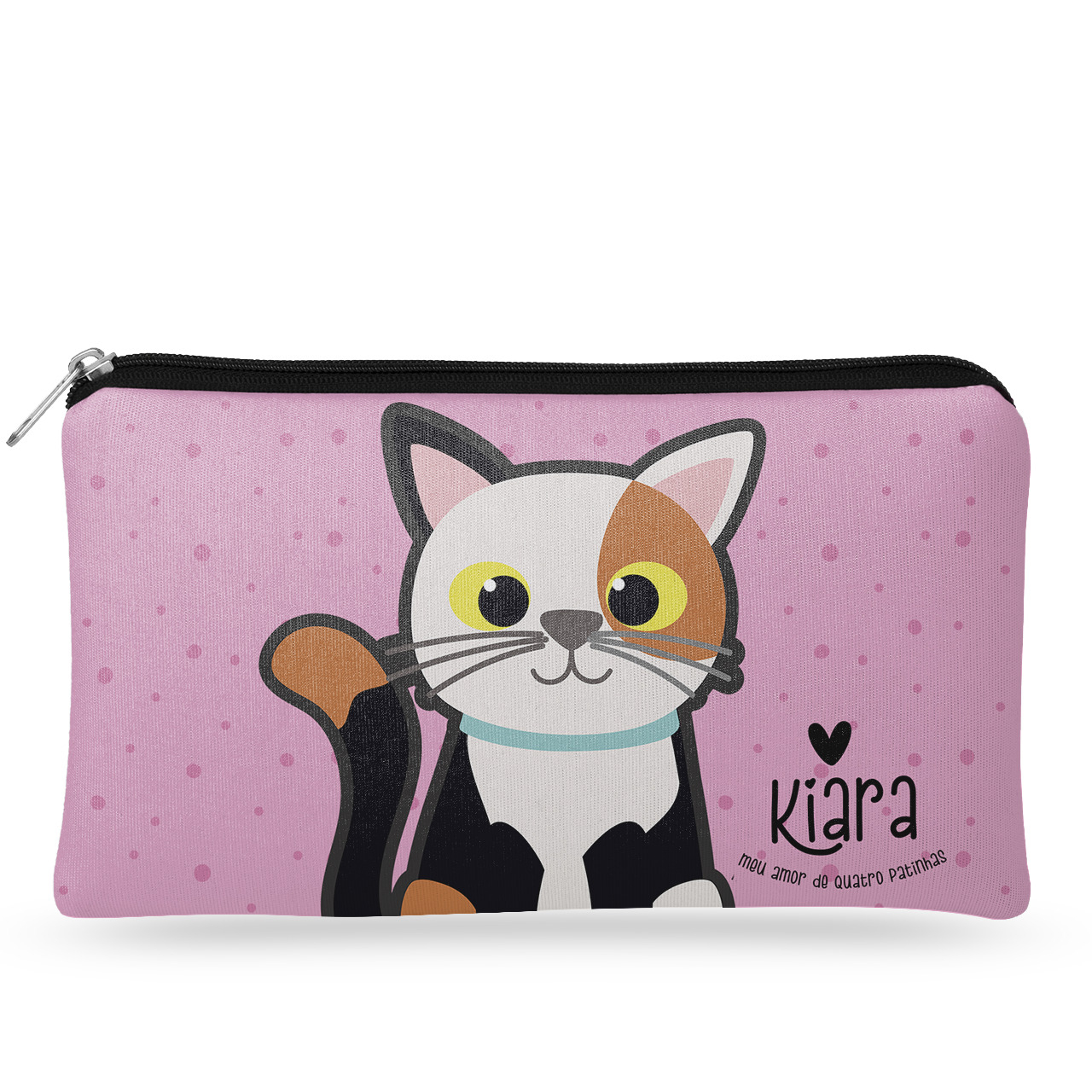 Necessaire Personalizada Gato Tricolor
