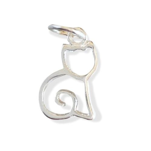 Pingente Vazado para M�e de Gato - Prata 925