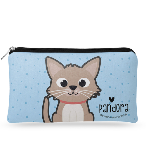Necessaire Personalizada Gato Creme