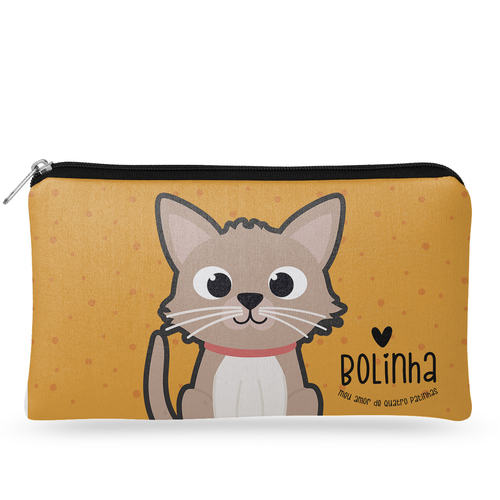Necessaire Personalizada Gato Creme