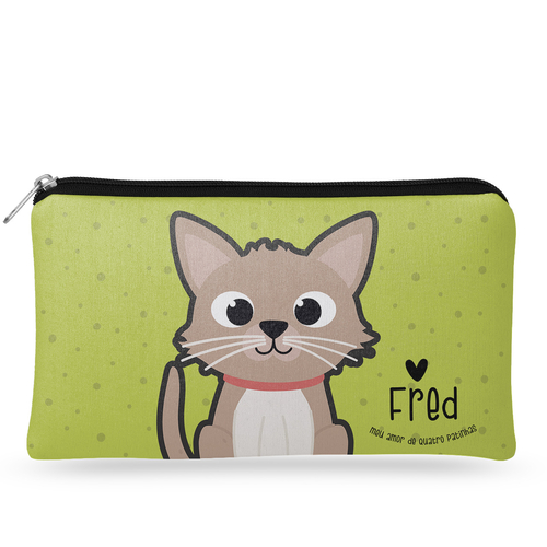 Necessaire Personalizada Gato Creme