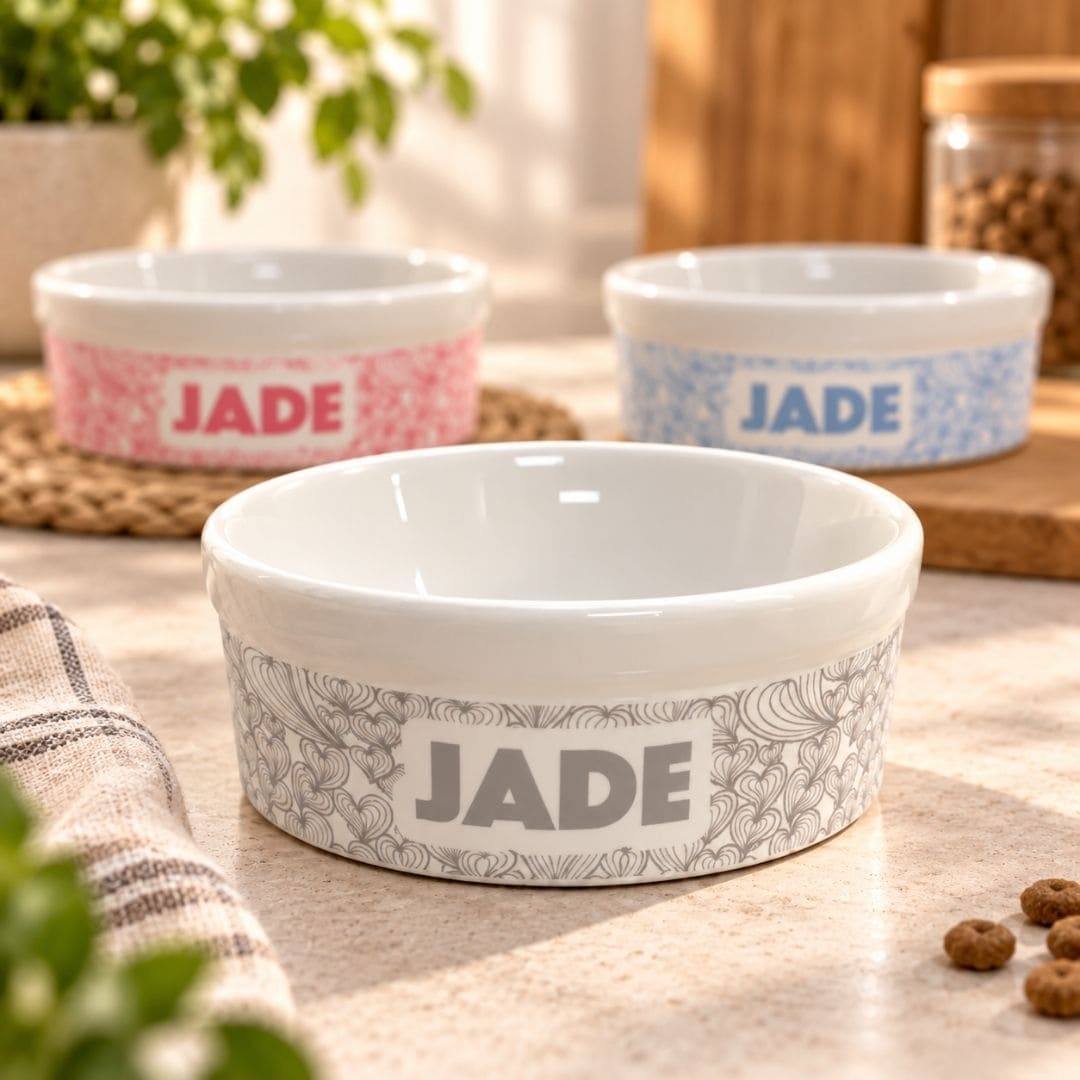 Comedouro de cer�mica personalizado Pot Pet