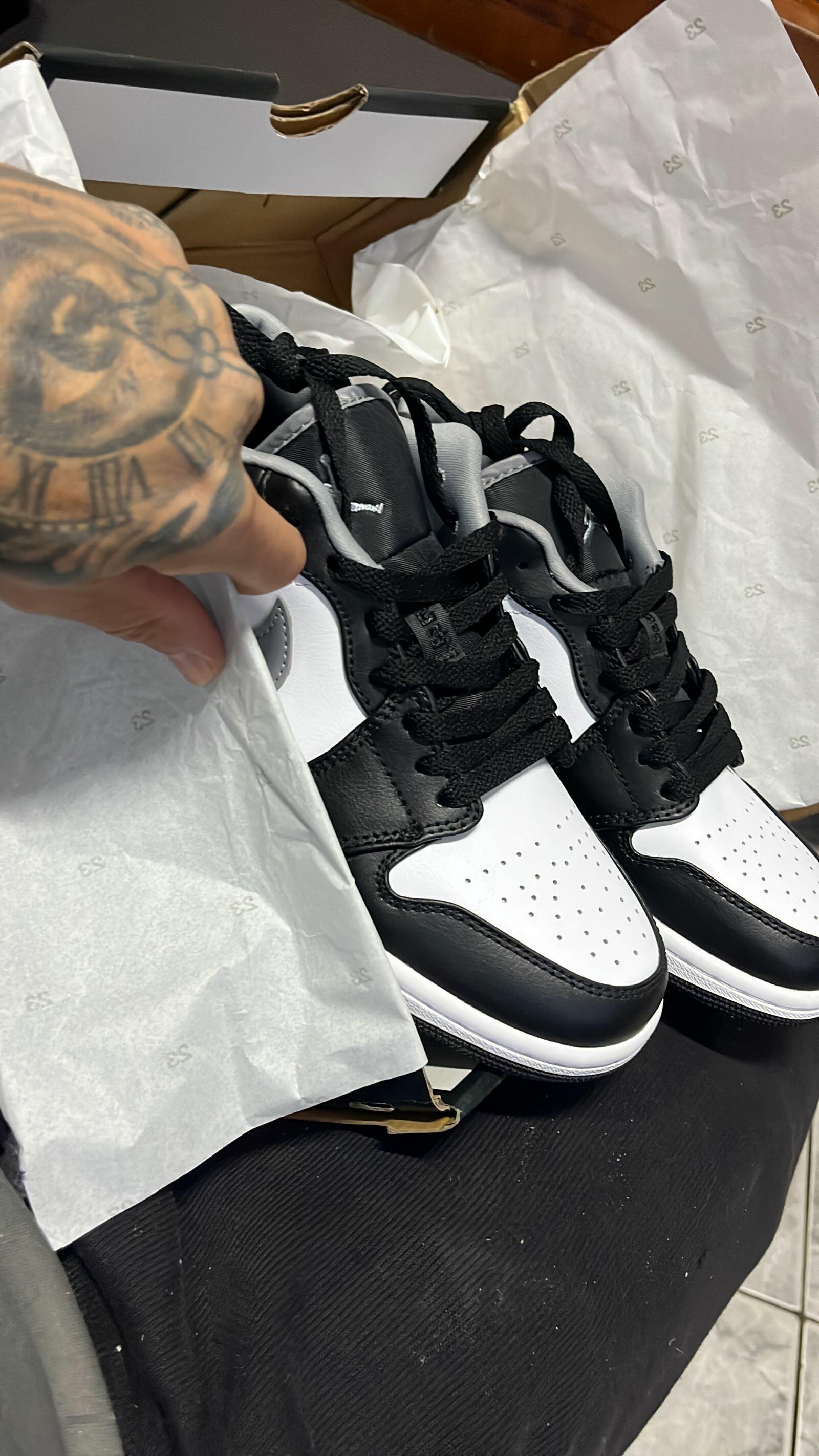 Tênis Air Jordan 1 Low - Preto e Cinza | Sneakers New