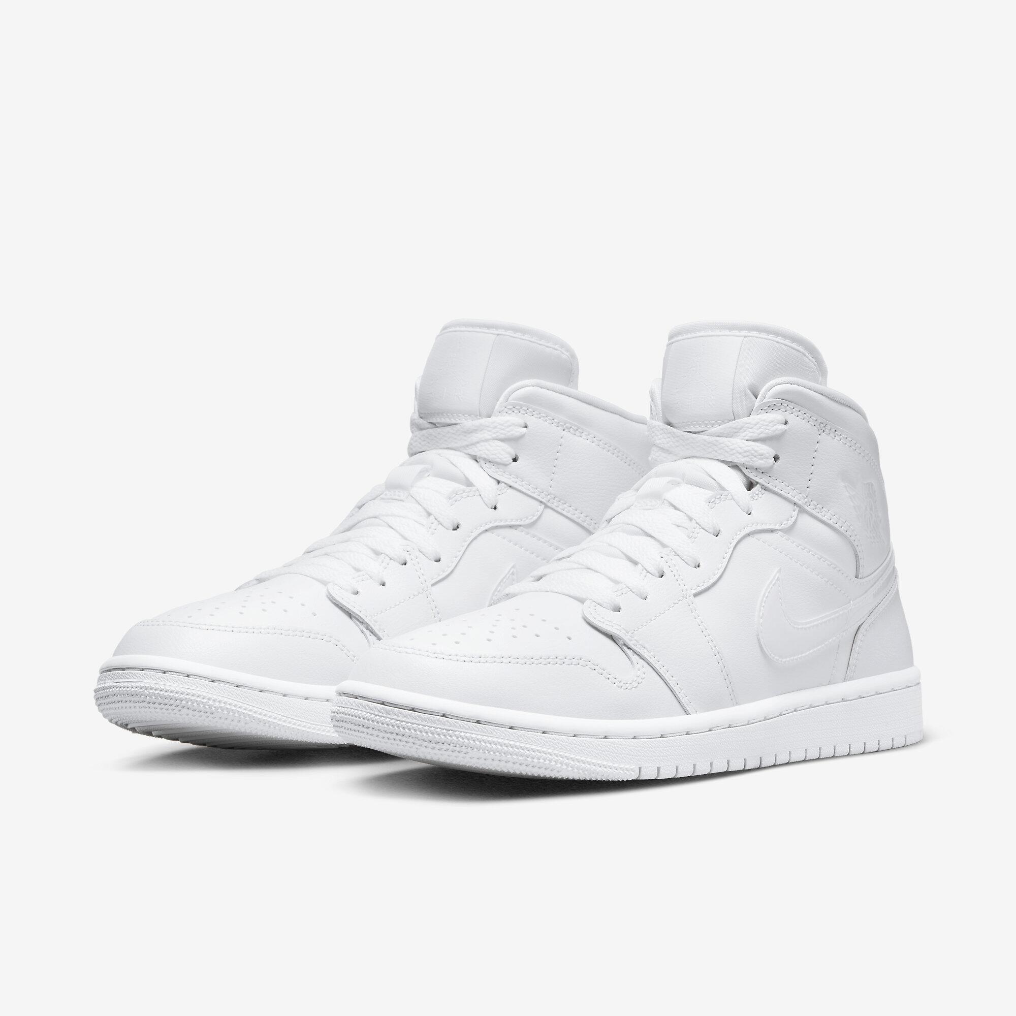 メンズバスケシューズ AIR JORDAN 1 MID WHITE/BLOCK Tênis Air Jordan 1 Mid - Branco | Sneakers New