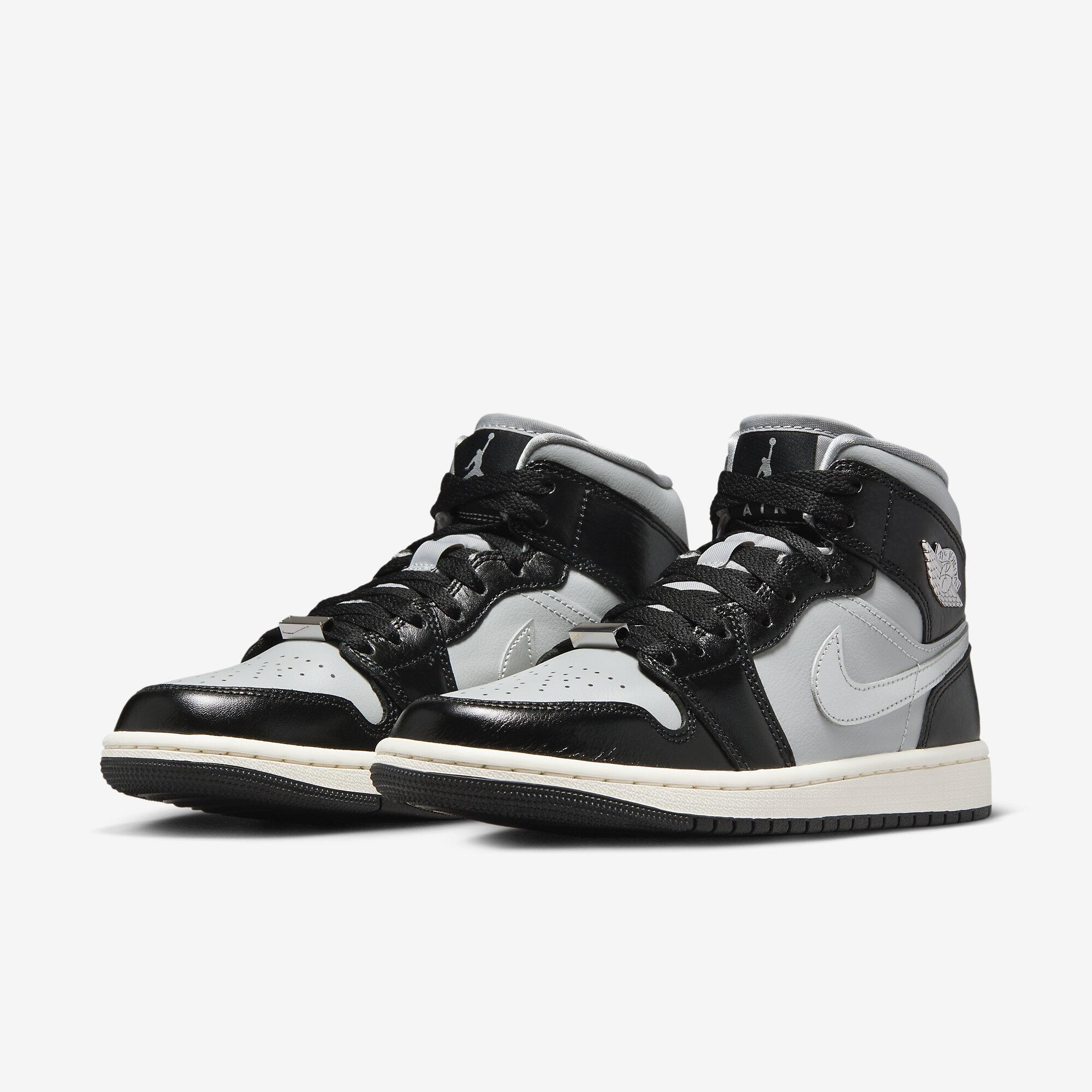 Tênis Air Jordan 1 Mid - Preto e Cinza | Sneakers New