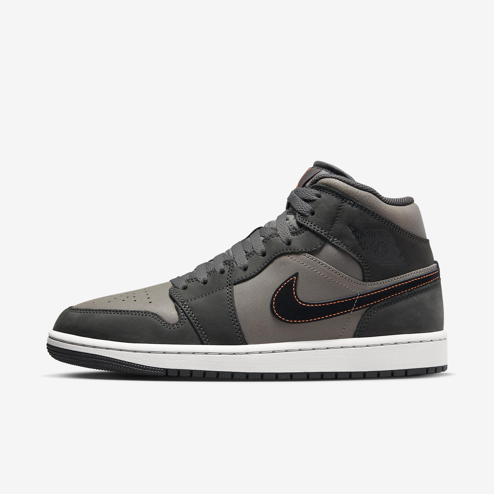 Tênis Air Jordan 1 Mid - Cinza e Preto | Sneakers New