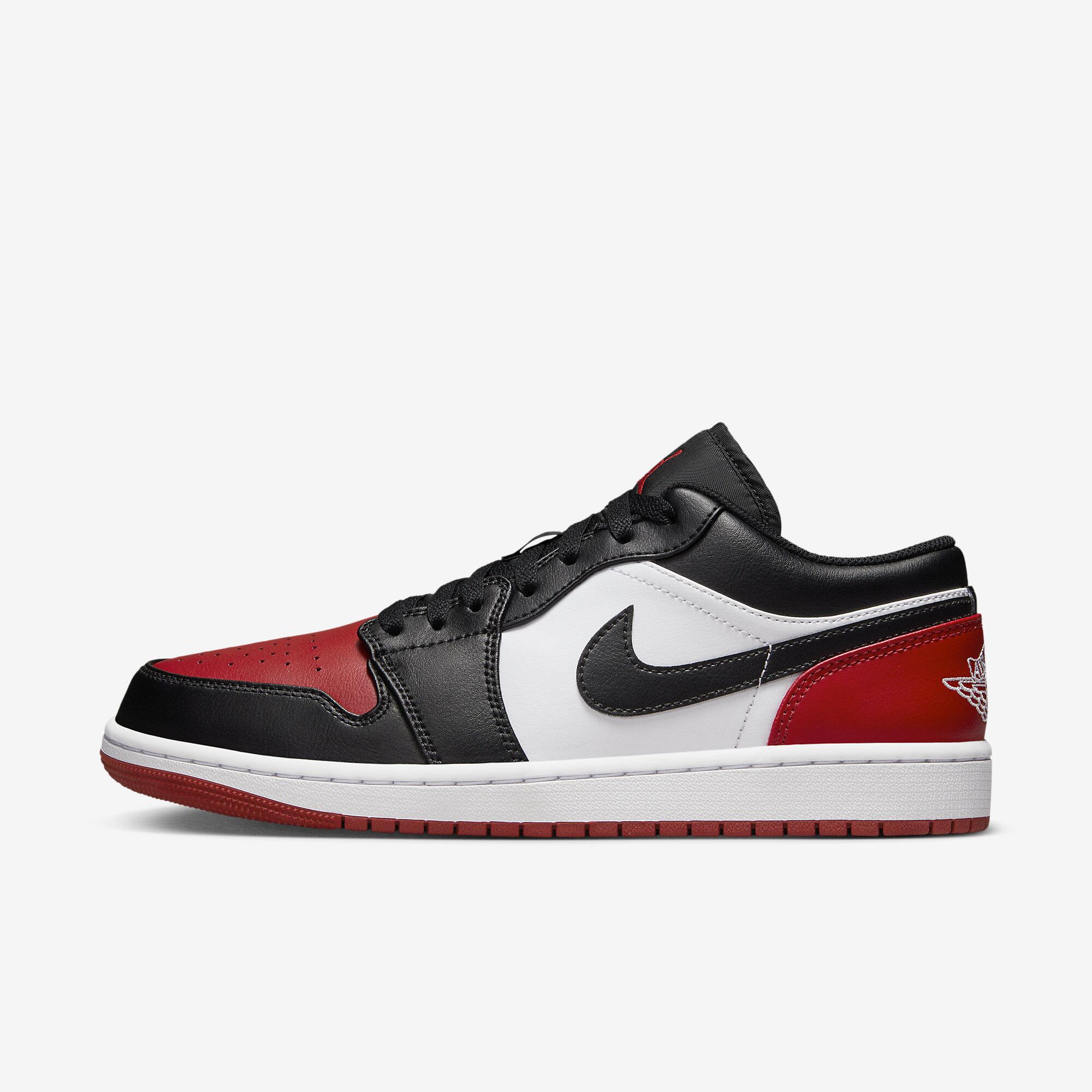 Nike Air Jordan 1 Low ホワイト/ブラック/レッド Air Jordan 1 Low Bred Toe 2.0 - Vermelho Preto e Branco