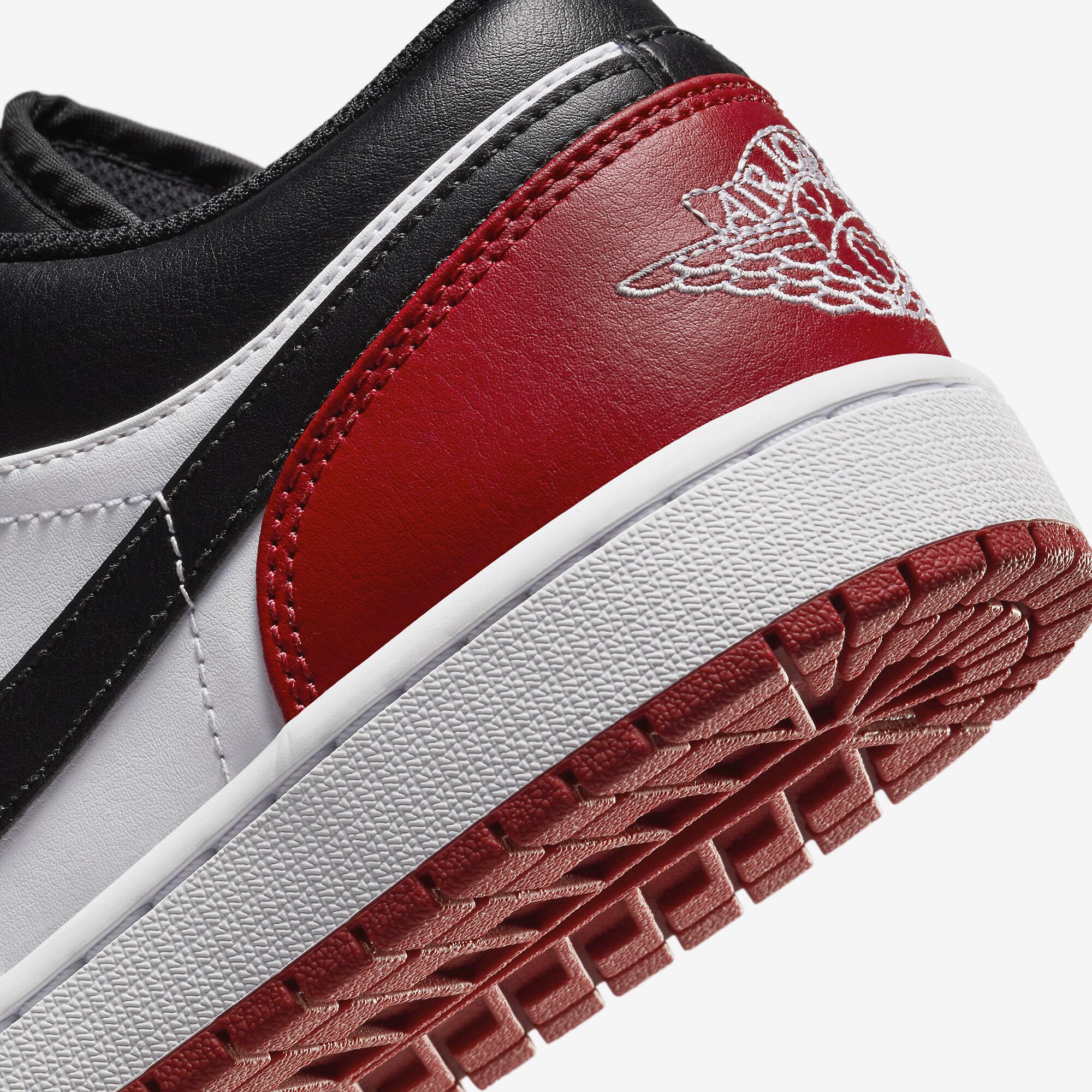 Air Jordan 1 Low Bred Toe 2.0 - Vermelho Preto e Branco