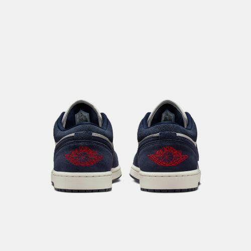 Tênis Air Jordan 1 Low SE Obsidian Suede - Azul