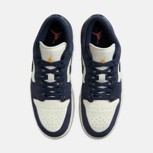 Tênis Air Jordan 1 Low SE Obsidian Suede - Azul