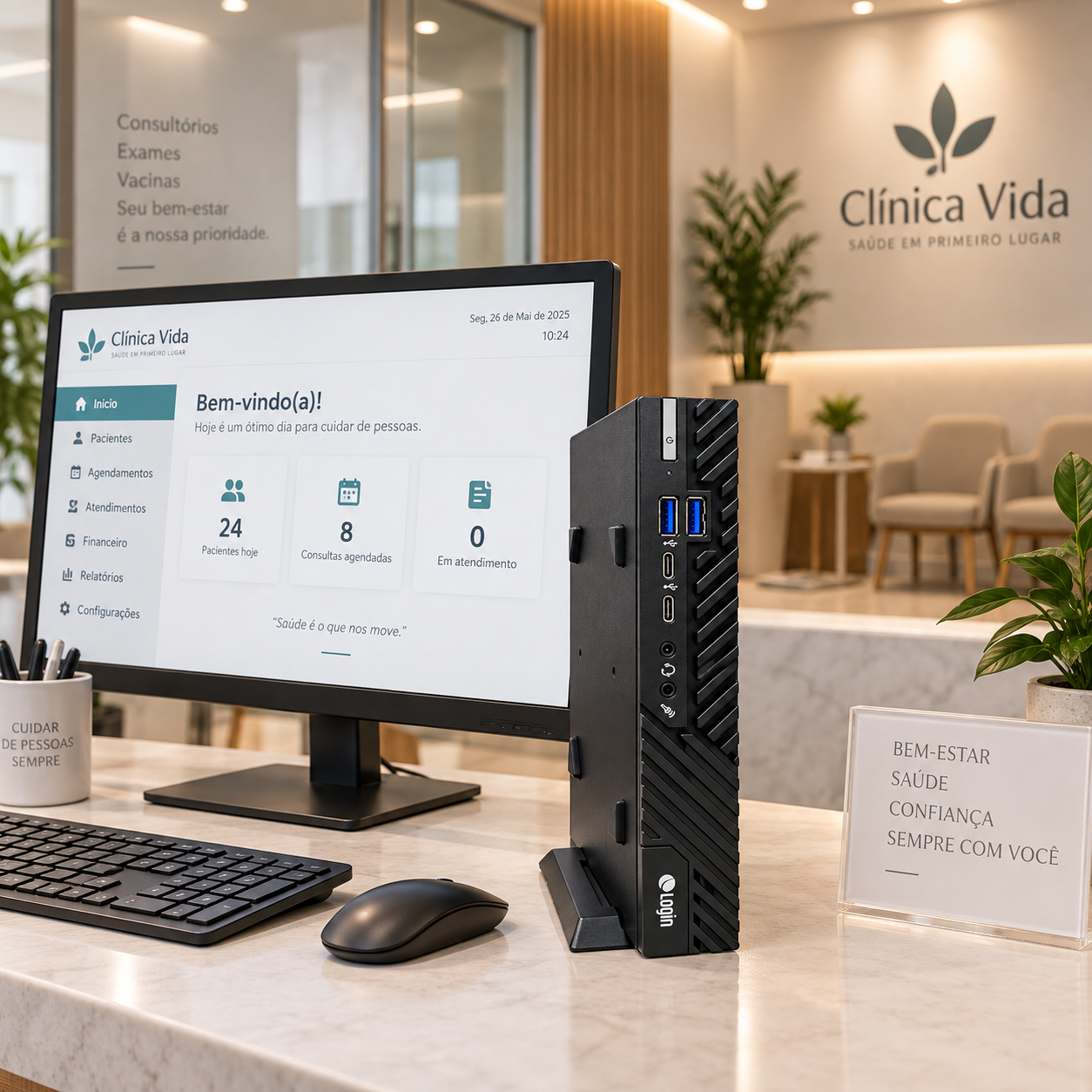 Mini PC i3 12100T 8GB 256GB SSD NVMe Wi-Fi Login - a partir de R