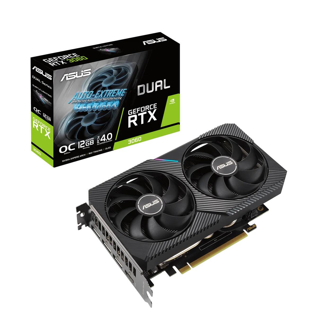 Placa de Vídeo ASUS RTX 3060 Dual OC V2 12GB GDDR6 - a partir de R