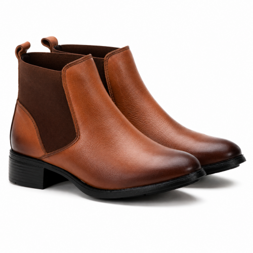 Botina Feminina G-ONE 914033 Confort Café casual feminina