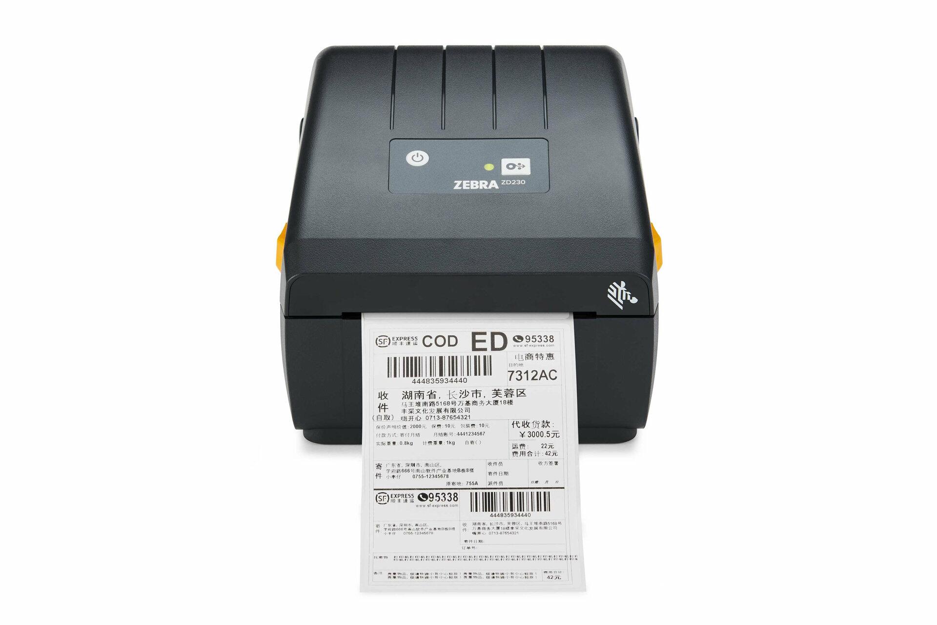 Impressora Térmica Etiqueta Zebra Zd230 Transferência Térmica Monocromática Usb e Ethernet Bivolt