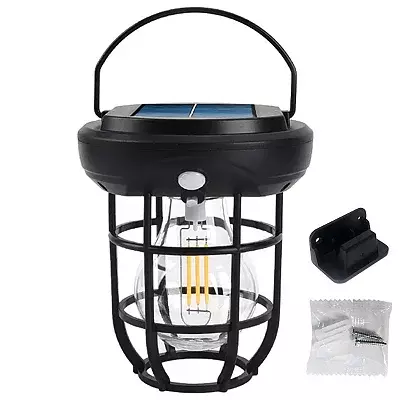 Luminária Lampião de LED Recarregável Solar com Sensor