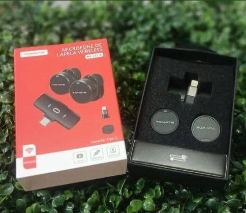 Comprar MICROFONE LAPELA WIRELESS DUPLO P/ IPHONE IOS TOMATE Mt2221L