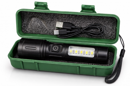 Comprar LANTERNA RGB FOCO TELESCOPIO 1600mAh LELONG LE8319