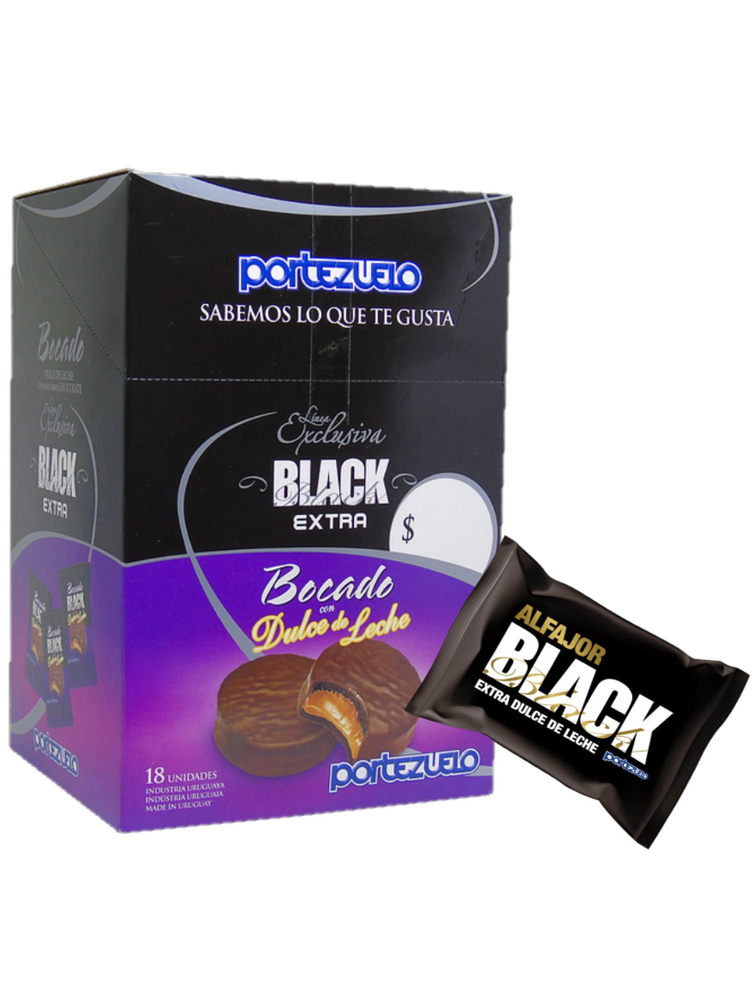 邦楽 Black Boboi Agate/ junior refugee Comprar Alfajor Black Extra - Portezuelo - Caixa c/18