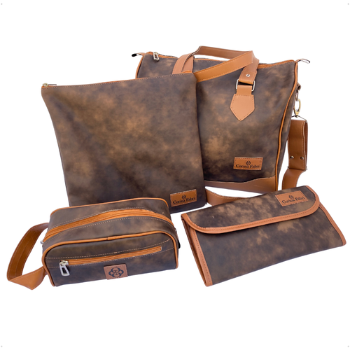 Kit Organizador em Vinil Nature Marrom