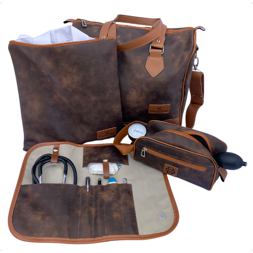 Kit Organizador em Vinil Nature Marrom