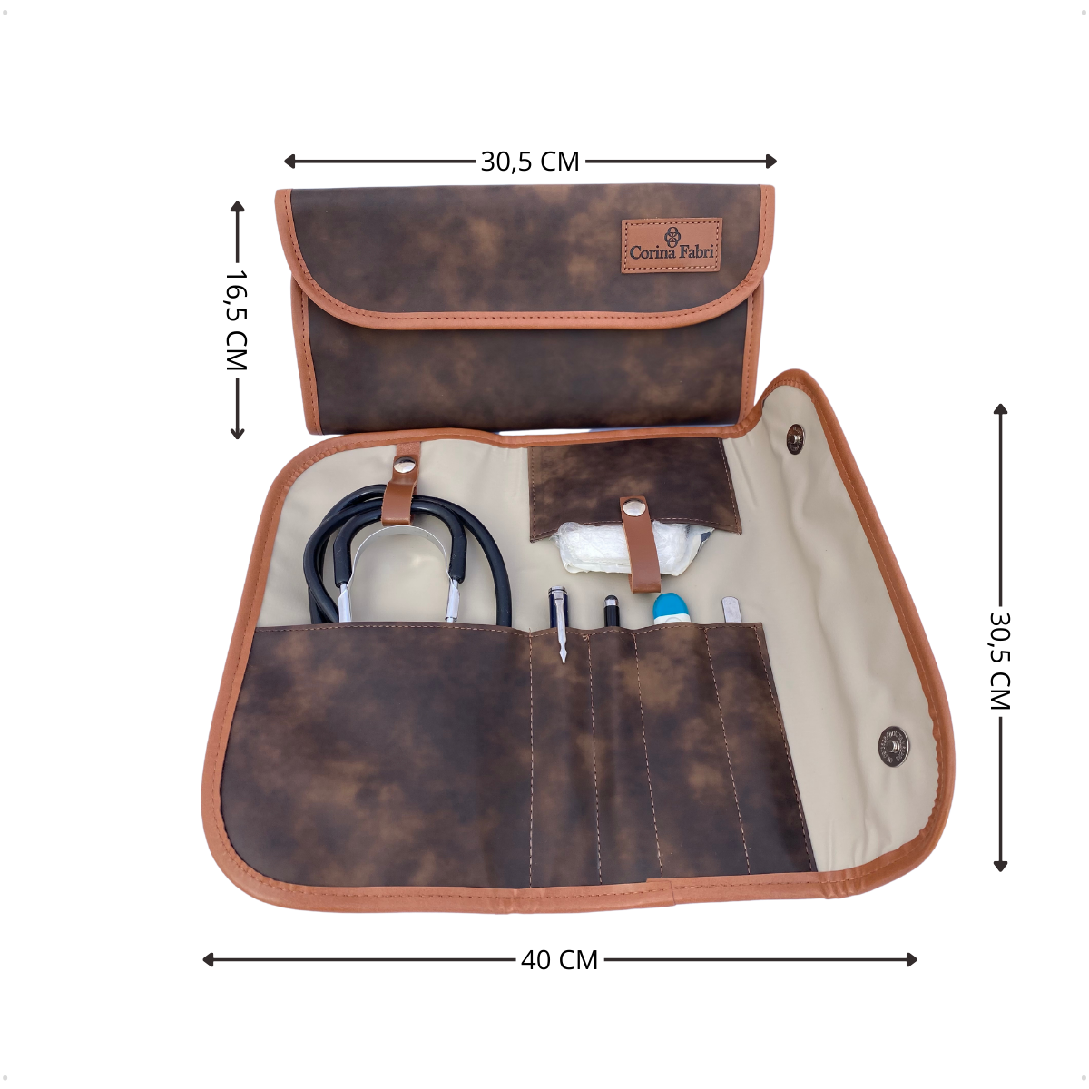 Super Kit Organizador em Vinil Nature Marrom