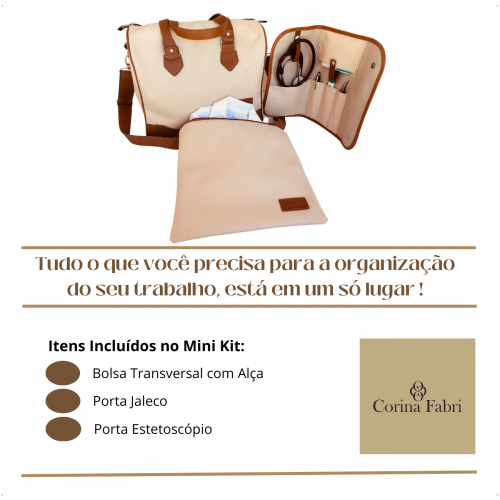 Mini Kit Organizador em Vinil Versalhes Marfim