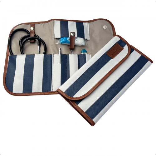 Mini Kit Organizador em Vinil Listado Azul BR