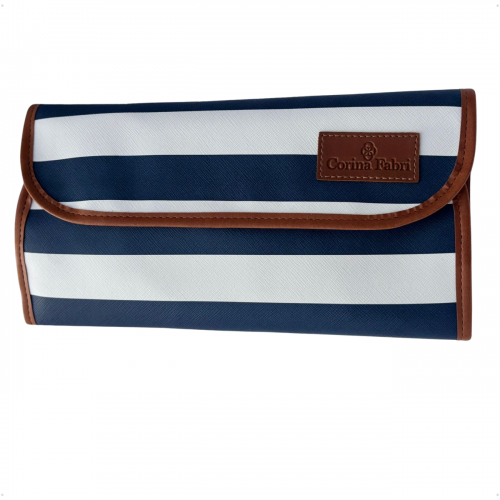Mini Kit Organizador em Vinil Listado Azul BR