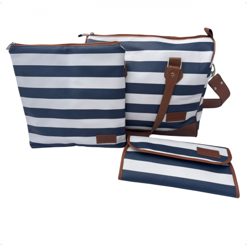 Mini Kit Organizador em Vinil Listado Azul BR