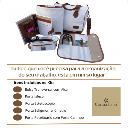 Super Kit Organizador em Vinil Dollaro Branco BR
