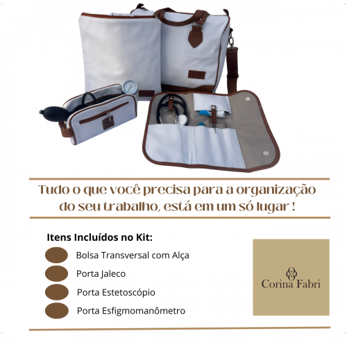 Kit Organizador em Vinil Dollaro Branco BR